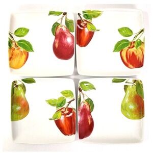 The Cellar Square Appetizer Plates 6‎ 3/8" Apples Pears Macys
